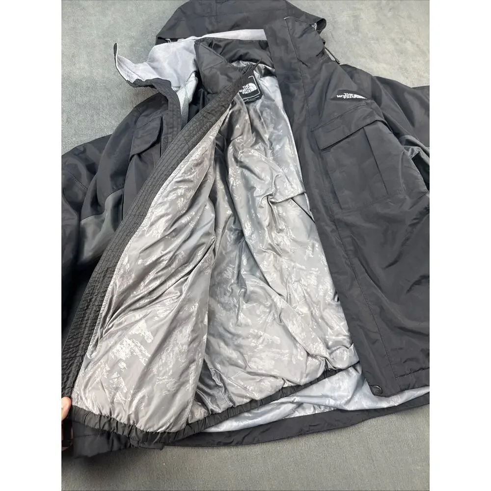 The North Face Men Vintage Black Hyvent Jacket + Puffer Liner Combo Sz. Medium
